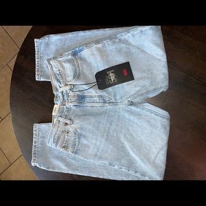 LEVI 501 premium original cropped jeans / mom jeans